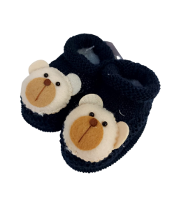 SAPATINHO DE TRICÔ MASCULINO URSO AZUL