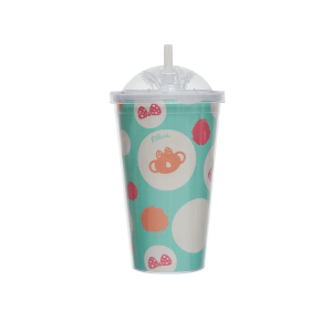 COPO COM CANUDO DE SILICONE LILICA LOV'I