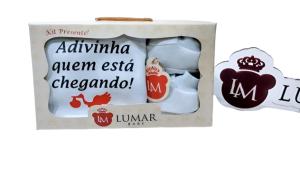 KIT PRESENTE BODY COM PAR DE SAPATINHOS TO CHEGANDO LUMAR BABY
