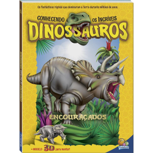 LIVRO DINOSSAUROS ENCOURAÇADOS 3D