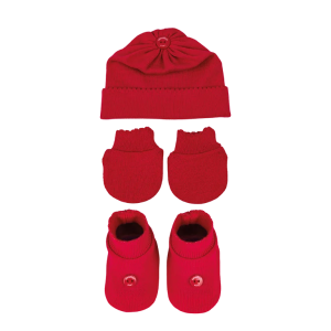 KIT 3 PÇS SAPATINHO LUVA TOUCA SANCHES BABY RN