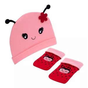 KIT GORRO E MEIA BEBE PIMPOLHO 8331