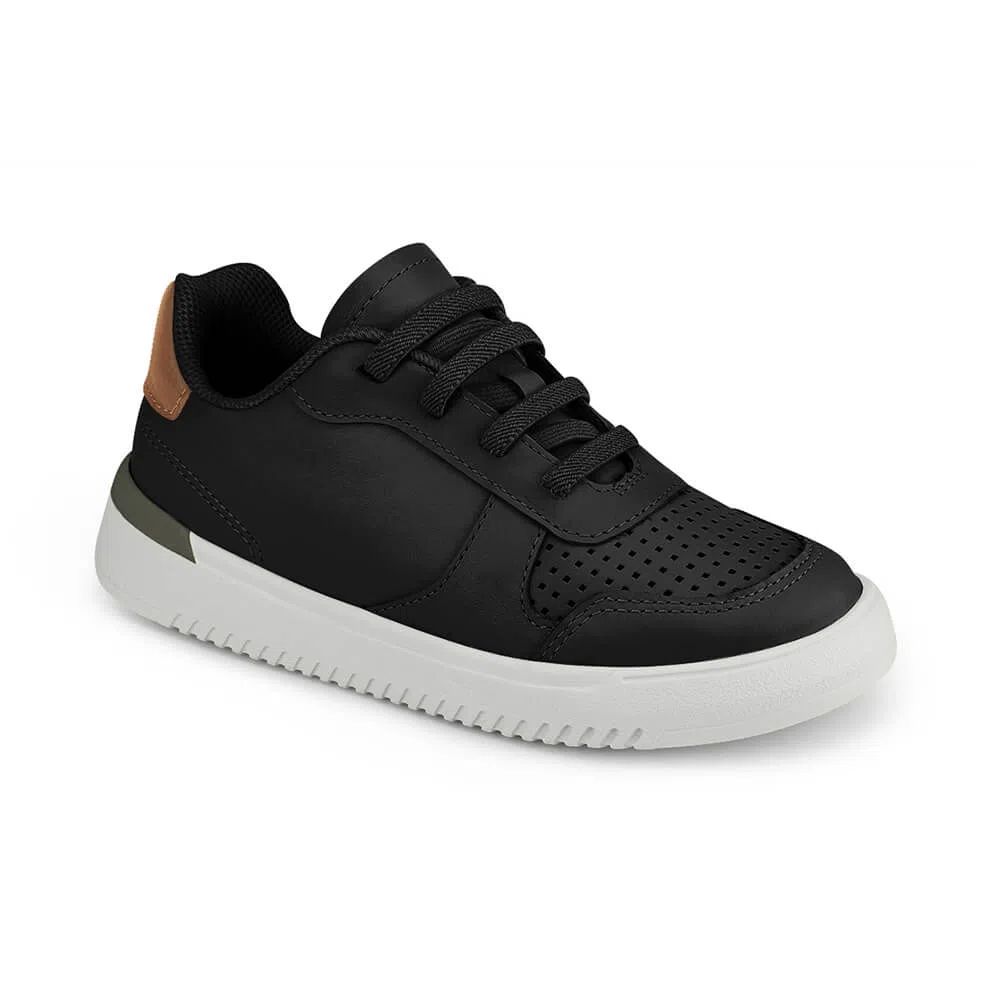 TÊNIS INFALTIL BIBI DE COURO PRETO C/ MA