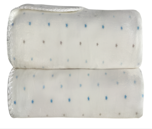 MANTA LAÇO BEBÊ MICROPOLAR STAR AZUL