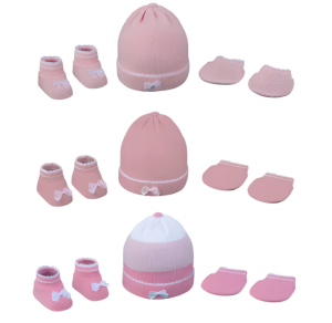 KIT GORRO, LUVA E SAPATINHO RN PIMPOLHO 6214