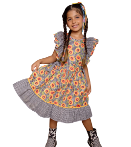 VESTIDO JUNINO GIRASSOL SER GAROTA